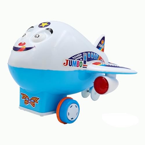 ToyBharat Jumbo Plane Friction Power Toy in Multicolour with Realistic Design for Kids Aged 1-6 Years. Safe, Non-Toxic, Battery-Free, Ideal for Indoor