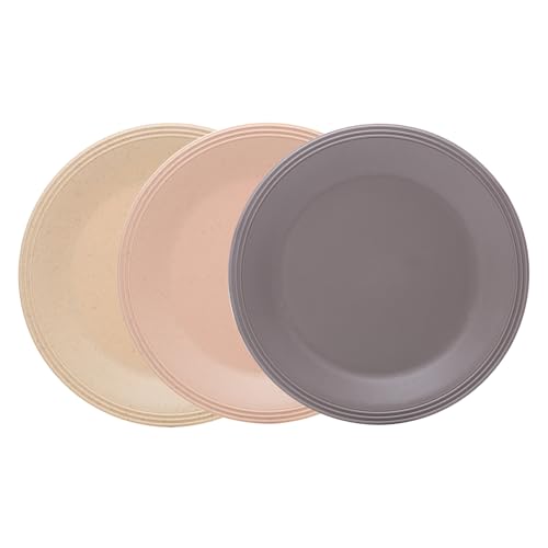 LYOR - Prato Raso Lines 25,5cm Sortido PP e Bambu