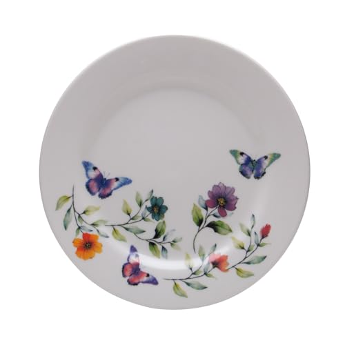 LYOR - Prato Raso Botanique 24cm Branco Cerâmica