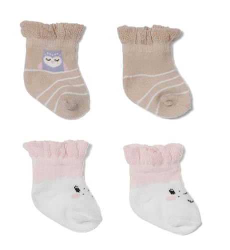 🔥 STARKER PREIS (-31%) BABY born Socken, 2 Paar für 43 cm Puppen mit Schaf- und Eulenmotiv