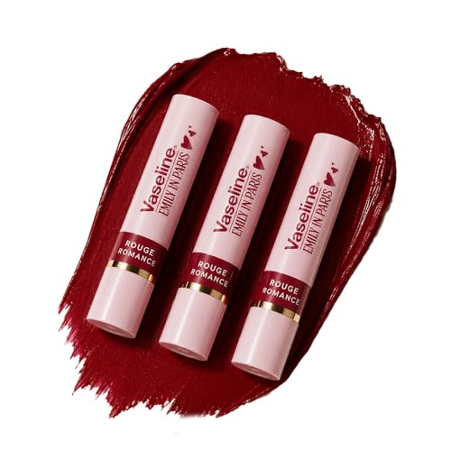 Rouge Romance Emily in Paris Limited Edition Red Tinted Lip Balm Stick 3g (Pack of 3)