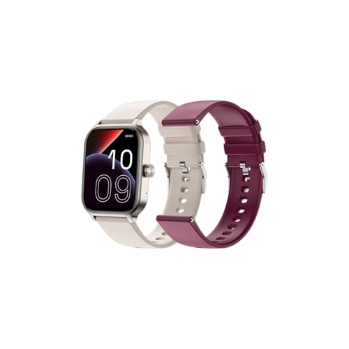 SPC Smartee Duo 3 – Smartwatch with 1.93” AMOLED display | Bluetooth calls | Battery up to 7 days | 100 sports | IP68 | Smart You control app | 2 bands beige and maroon