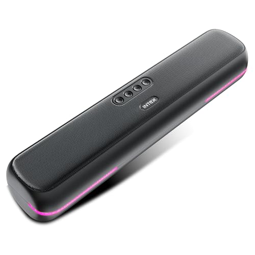 Beast 20X Newly Launched 20W BT Soundbar with 360° Surround Sound, Rhythmic RGB Light, 52mm×4 Drivers, 5hrs Playback Time, TWS Feature, Type C Fast Ch