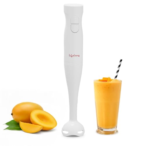 Lifelong 300W Electric Hand Blender for Kitchen | Dual Speed Control | Detachable Stainless Steel Blade | Easy Click Fit Locking | Multipurpose Blende