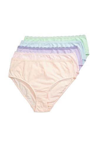 🔥 STARKER PREIS (-57%) Ulla Popken Damen große Größen Übergrößen Plus Size Midislips, 5er-Pack, Spitzenbund rosa 46+ 832766508-46+