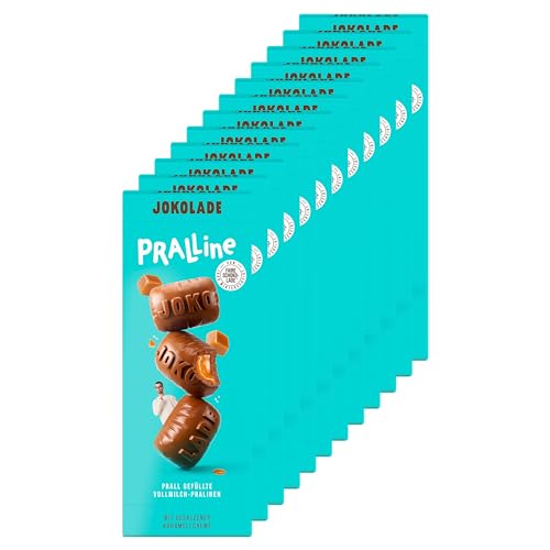 🔥 SELTEN SO GÜNSTIG (-49%) JOKOLADE PRALLINE 12 x 80 g Schachtel Vorratspack | Prall gefüllt mit gesalzener Karamellcreme | Faire Schokolade von Joko Winterscheidt