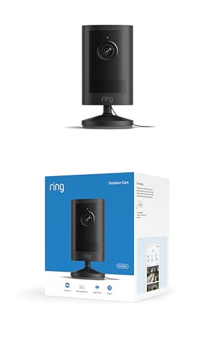 🔥 SELTEN SO GÜNSTIG (-50%) Ring Outdoor Camera 2K, Außenkamera, Netzstecker (neueste Gen.), Einfache Installation, Weitwinkel-Retinal-Video in 2K, bis zu 6-fach verbesserter Zoom und Nachtsicht, Schwarz