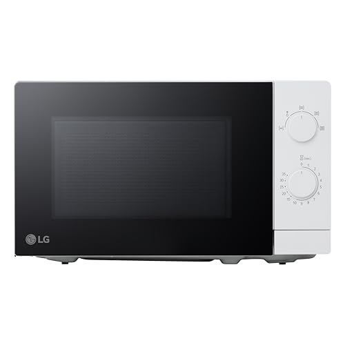 (-34%) LG MS2082H Solo-Mikrowelle (20 L, 700 W) mit einfacher Bedienung (5 Leistungsstufen, Doppel-Drehregler, LED-Beleuchtung), Weiß