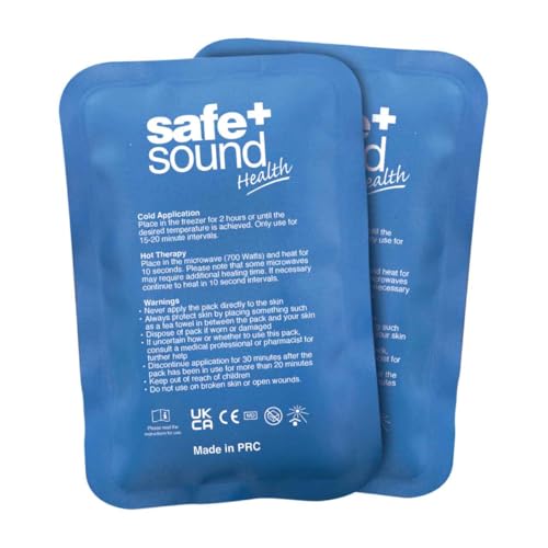 Mini Hot & Cold Gel Packs – 2 Pack | Reusable Pain Relief for Swelling, Aches, Bruises | Freezer & Microwave Friendly