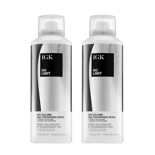 IGK No Limit Volumizing Spray 2-Pack – Root Lift & Full-Body Hair Spray for Long-Lasting Volume