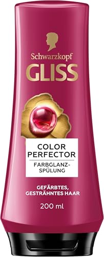 🔥 STARKER PREIS (-42%) Gliss Spülung Color Perfector (200 ml), Conditioner mit Hyaluron-Komplex & Cranberry-Extrakt für gesträhntes & gefärbtes Haar bietet Farbschutz und strahlenden Farbglanz