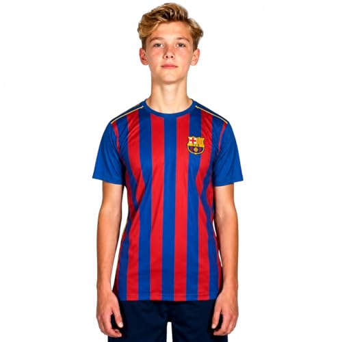 Ligga Sports Camiseta Juvenil Barcelona Dry Fit Azul Vermelho Tamanho 12