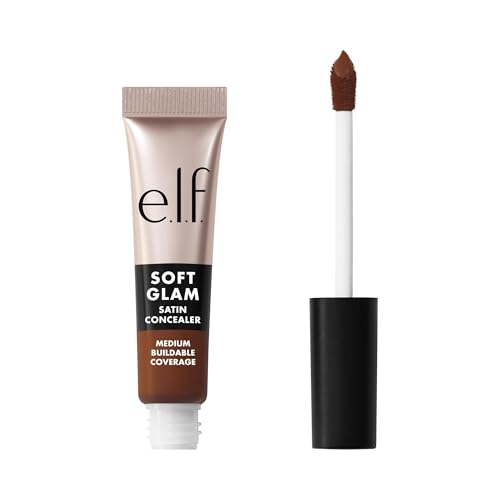 e.l.f. Soft Glam Satin Concealer, Medium Coverage for Blemishes & Under-Eye, Crease-Resistant, Long-Lasting, Vegan & Cruelty-Free, 62 Rich Warm