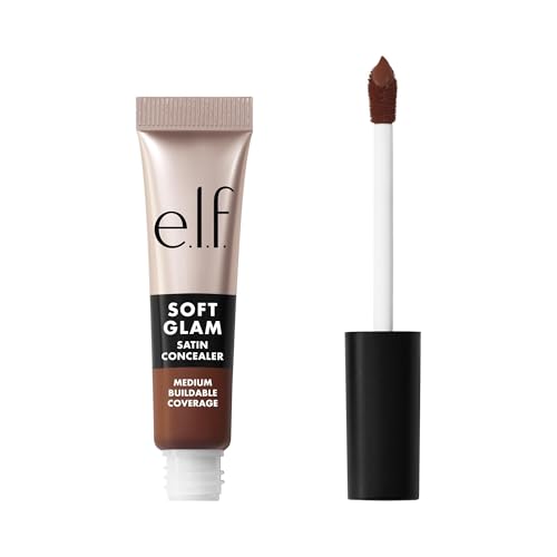 e.l.f. Soft Glam Satin Concealer, Medium Coverage for Blemishes & Under-Eye, Crease-Resistant, Long-Lasting, Vegan & Cruelty-Free, 60 Rich Cool