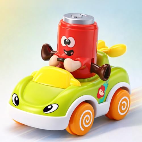 Storio Foodie Toy Car - Mr Coca | Friction Powered Vehicle for 1–3 Year Old Boys & Girls | Push & Go Baby Car Toy | Cartoon Car for Toddlers 12–18 Mon
