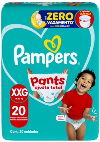 Fralda Pampers Pants Ajuste Total Tamanho XXG (14-23 kg), 20 Un