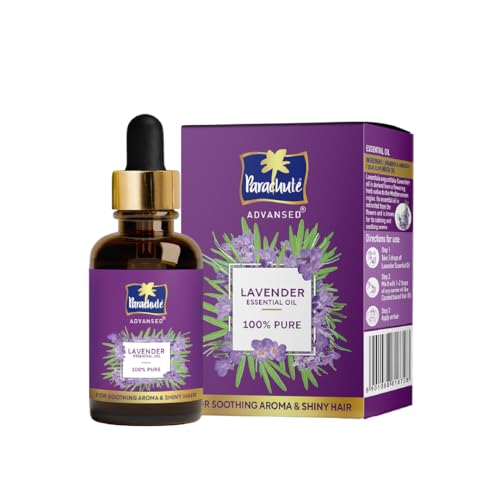 Parachute Advansed Lavender Essential Oil 14ml | 100% Pure | For long & thick hair | Soothing Aroma | Soft & Shiny Hair | Promotes Healthy-Looking Hai