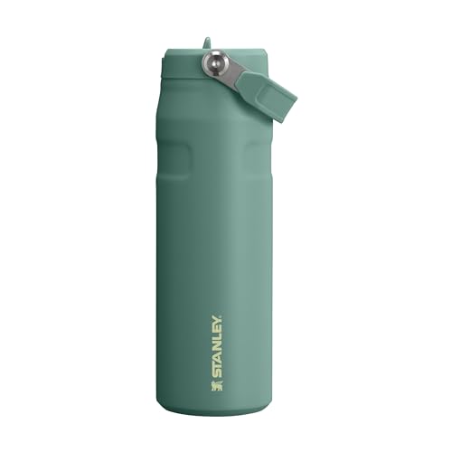 Stanley Garrafa de água esportiva Flip Straw 1913 com canudo de 0,7 l - 10 horas de frio - 3 dias gelada - aço inoxidável - livre de BPA - resistente a vazamentos - cabe no suporte de copo - pode ser