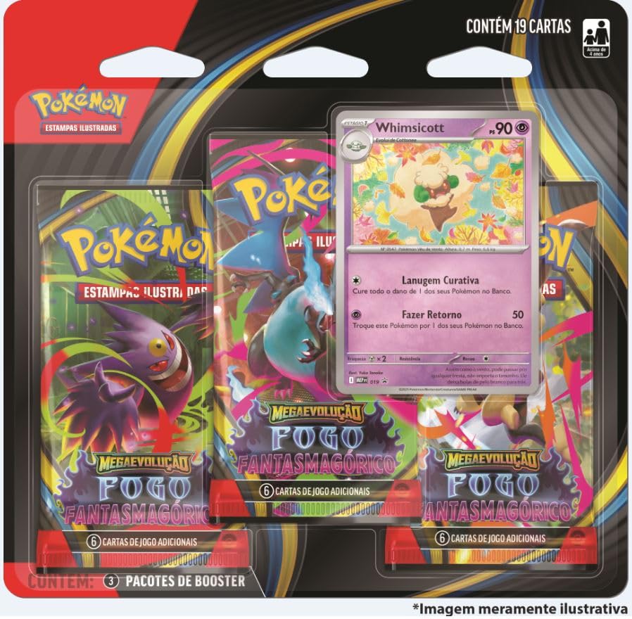 Cartas Pokémon Mega Evolução Fogo Fantasmagórico 19un Copag - Cottonee