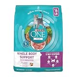 Purina ONE Plus Whole Body Support with Chicken Dry Cat Food - 16 lb. Bag | High protein meaty morsels with live probiotics for proactive nutrition. Made with real chicken as #1 ingredient.