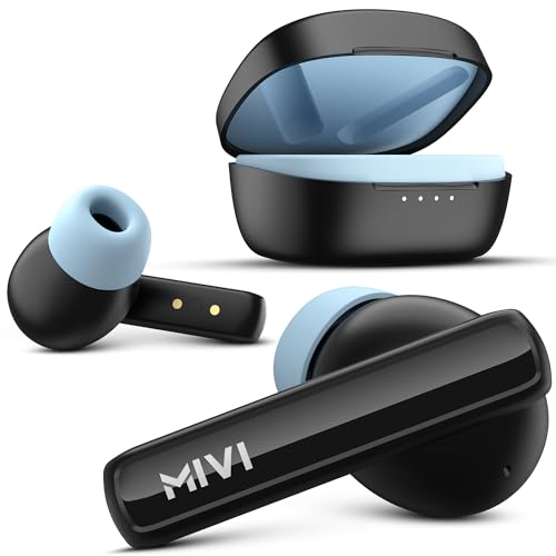 Mivi DuoPods Sync in Ear Earbuds | 60H Playtime Bluetooth Earphones Wireless | Earbuds ENC for Clear Calls | 13mm Drivers Ear Buds Wireless | Gaming M