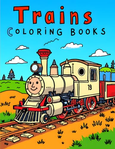 Trains Coloring Book