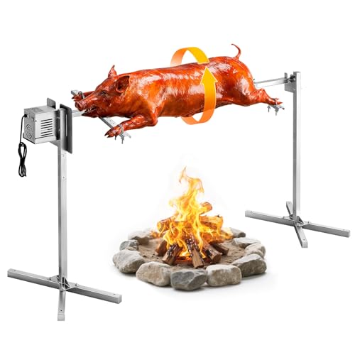 VEVOR Rotisserie Grill, 56in Electric Rotisserie Grill Kit 8 Level Height, BBQ Grills Rotisseries Kit with 132 lbs Load 