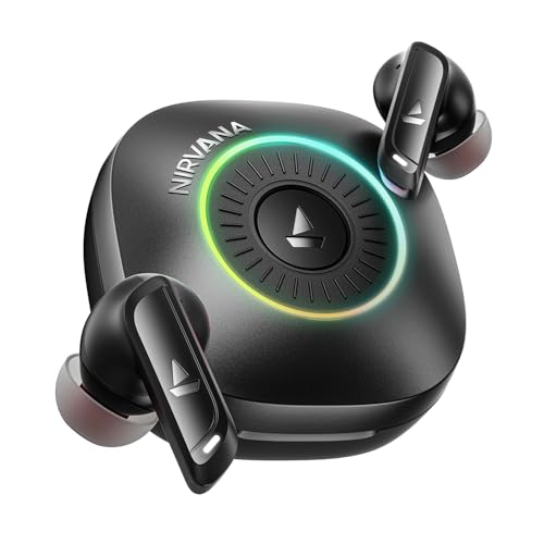 boAt 2026 Launch Nirvana Crown, SONIC ARC, LEDs, Haptic Feedback,50dB Hybrid ANC,Spatial Audio, 6 Mic ENx, App Support, v6.0 Bluetooth Earbuds, TWS Ea
