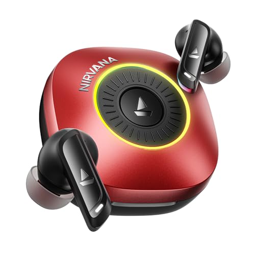 boAt 2026 Launch Nirvana Crown, Sonic ARC, LEDs, Haptic Feedback,50dB Hybrid ANC,Spatial Audio, 6 Mic ENx, App Support, v6.0 Bluetooth Earbuds, TWS