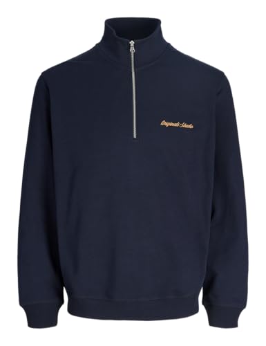 (-61%) JACK & JONES Male Sweatshirt mit halbem Reißverschluss Sweatshirt mit halbem Reißverschluss