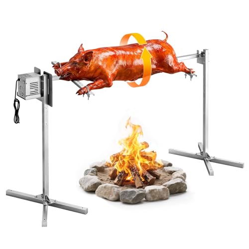 VEVOR Rotisserie Grill, 52in Electric Rotisserie Grill Kit 8 Level Height, BBQ Grills Rotisseries Kit with 88 lbs Load C