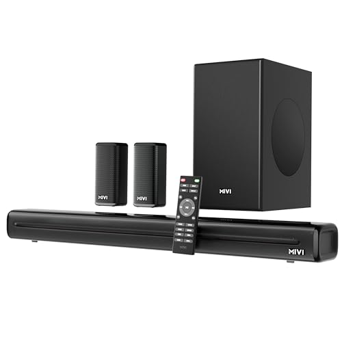 Mivi Nex 650 Soundbar [New Launch], 650 Watts, 5.1 Channel System with Sound bar, Satellite Speakers and Subwoofer, Nex Surround Feel Technology, Mult