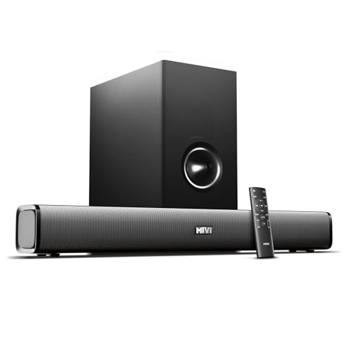 Mivi Nex 150 Soundbar with Subwoofer | 150W Home Theater Speaker | 2.1 Channel Sound Bar for Smart TV | Bluetooth v5.3 | HDMI, ARC, Coaxial & USB Spea