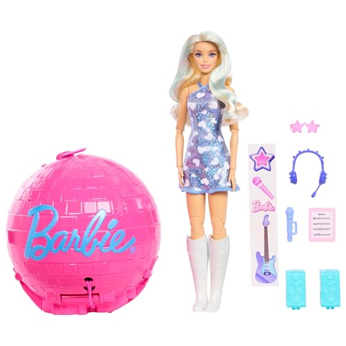🔥 STARKER PREIS (-51%) Barbie Team Roll & Reveal Popstar-Puppe mit Zubehör