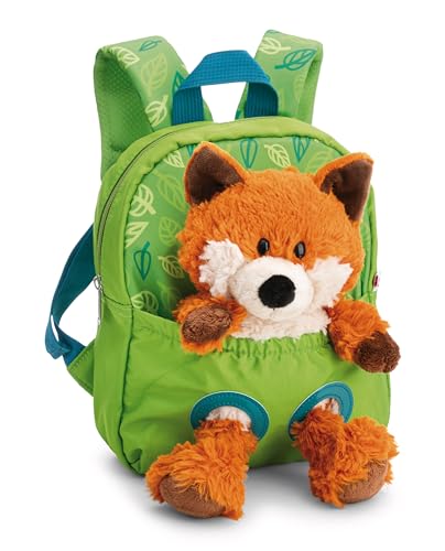 (-15%) NICI Rucksack mit Plüschtier 21x26cm Fuchs 25cm - grün - 62692