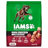 IAMS Proactive Health High Protein Dry Dog Food with Chicken & Beef, 30 lb. Bag