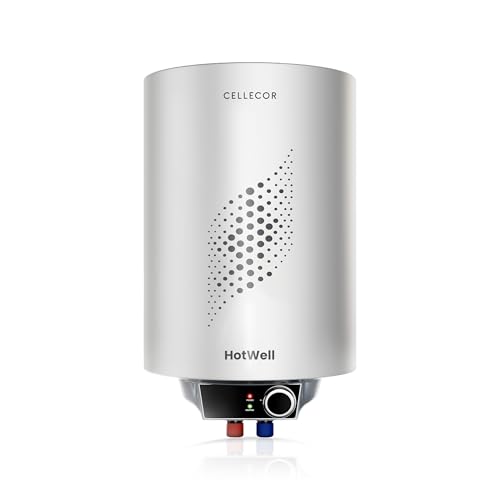 CELLECOR HotWell CSWH25 25L Storage Water Heater, 2000W Fast Heating electric geyser, Superior Glass Line & Anti Rust, 8 Bar Pressure