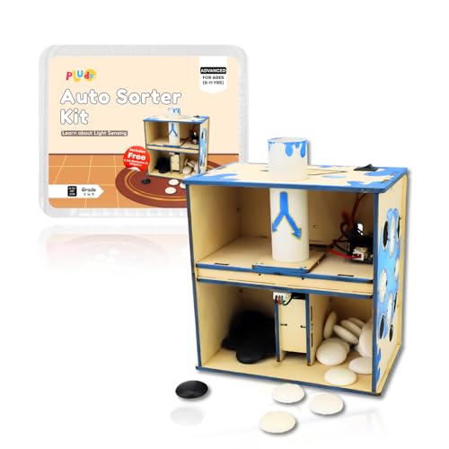 Pludo Auto Sorter Kit STEM Toy for Kids 8–11, DIY Light Sensing Sorting Machine Model, Smart Sorting STEM Kit for Learning Sensors, Automation & Elect