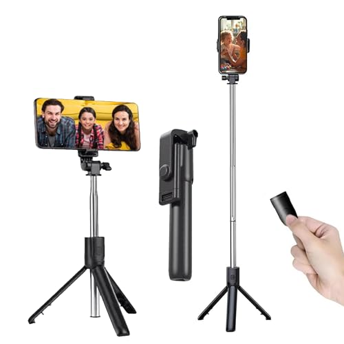 Kratos Selfie Stick with Tripod Stand,Extendable Selfie Stick for Mobile Phone with Bluetooth Remote,3-in-1 Multifunctional Design for Redmi/Xiaomi/On