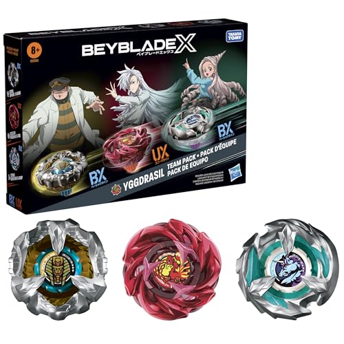 Hasbro Beyblade X Yggdrasil Team Pack, enthält 3 Takara Tomy Kreisel, Kampfkreisel-Spielzeuge, ab 8 Jahren