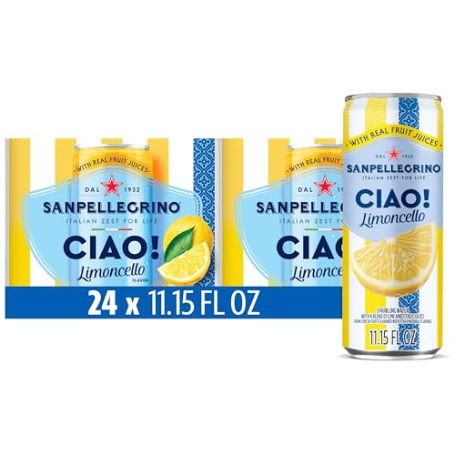 Sanpellegrino CIAO Limoncello Sparkling Water 24-Pack for $8.49 w/ Sub & Save + free shipping w/ Prime