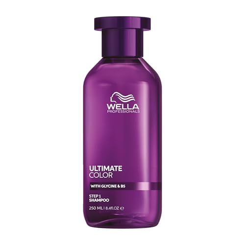 (-40%) Wella Professionals Ultimate Color Shampoo – Sulfatfrei, Farbschutz für coloriertes Haar – Schützt die Farbintensität bis 10 Wochen, spendet Feuchtigkeit & beruhigt die Kopfhaut – Schritt 1 – 250 ml