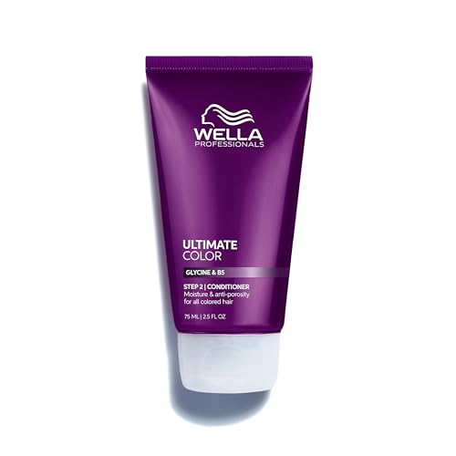 (-39%) Wella Professionals ULTIMATE COLOR Conditioner – Feuchtigkeit & Anti-Haarbruch für coloriertes Haar – Glättet die Haarstruktur, schließt Pigmente ein & entwirrt das Haar sofort – Schritt 2 – 75 ml