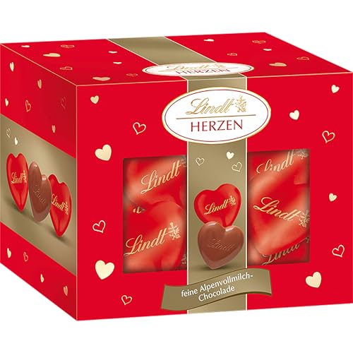 🔥 STARKER PREIS (-54%) Lindt Schokolade | Herzen Vollmilch rot, 340g, Geschenk, Großpackung