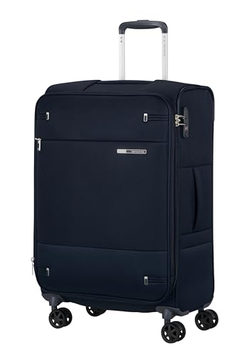 (-30%) Samsonite Base Boost Facelift – Softside-Koffer 66 cm (mittel), aufgegebenes Gepäck, TSA-Schloss, leicht und erweiterbar, 67,5/73,5 l, Blau (Dark Navy)