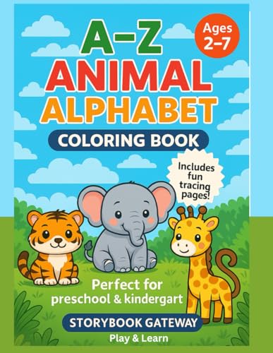 A-Z Animal Alphabet Coloring Book cover