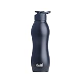 Clazkit Platina Stainless Steel Black Matte Finish Water Bottle Set of 3ISI Certified Leakproof RustFree BPAFree Durable for Fridge Sports Gym Yoga Office Easy to Clean Reusable1000ml