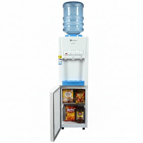 BonKaso Top Loading Hot, Cold & Normal Water Dispenser | 20L Non-refrigerated Cabinet | Food-Grade ABS Body, LED Indicator, Child Lock, Removable Tray