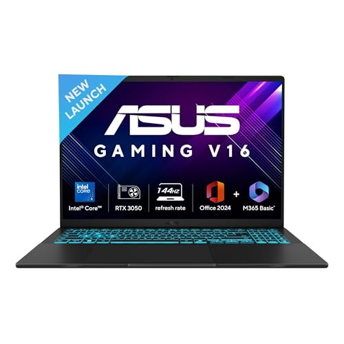ASUS Gaming V16 (2025), Intel Core 5 210H (14th Gen), RTX 3050-6GB, 16GB RAM, 512GB SSD, FHD+, 16", 40 cm, Windows 11, M365 Basic(1yr)* Office24, Matt