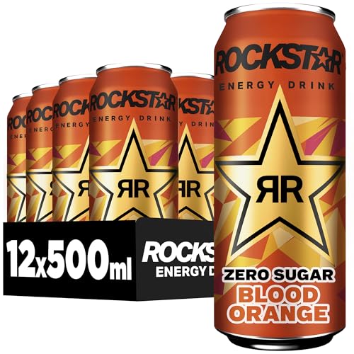 ⚡ BLITZDEAL (-52%) Rockstar Energy Drink Zero Sugar Blood Orange, 12x500ml – koffeinhaltig